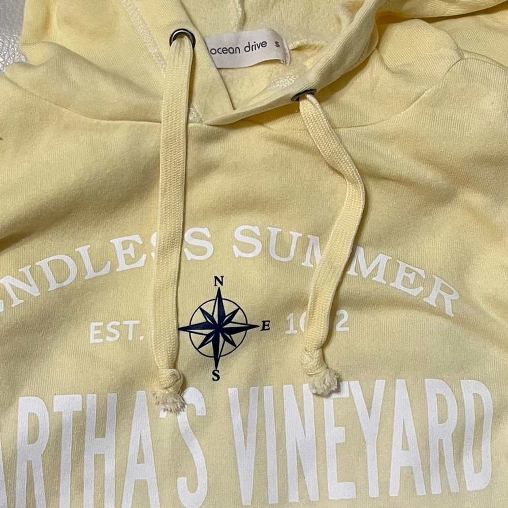 Martha’s Vineyard Endless Summer Salty Paradise Tie Dye Yellow Hoodie Small - Picture 6 of 7